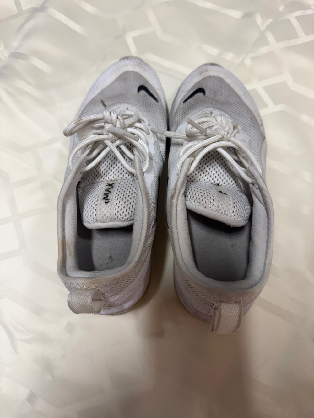 Nike White Mesh Athletic Sneakers